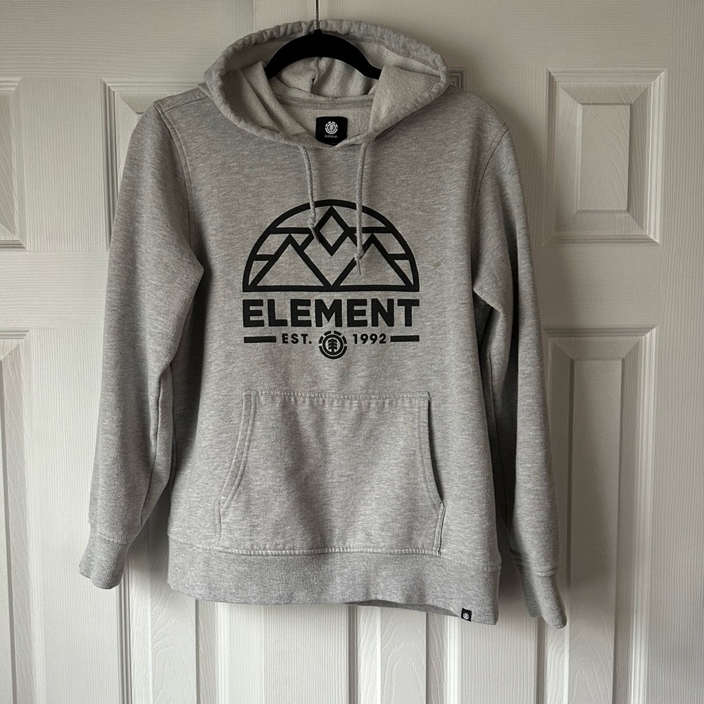 COPY - Men’s used Element brand Gray Heather sweatshirt/hoodie, size Medium.